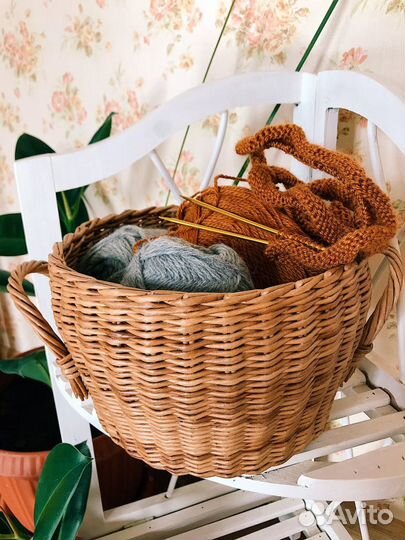 Корзина из бумажной лозы