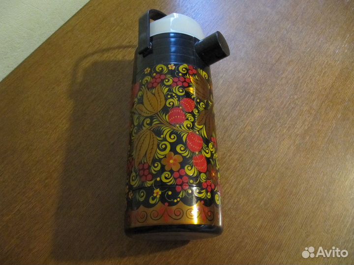 Термос Гейзер 3 л с хохломской росписью