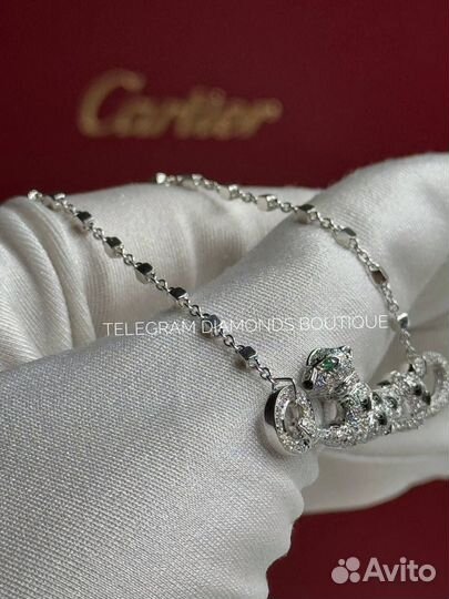 Колье Cartier Panthere белое золото 750
