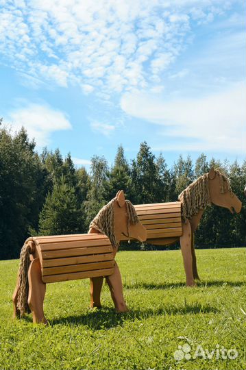 Детская зона. Декор для улицы. Деревянная Лошадка