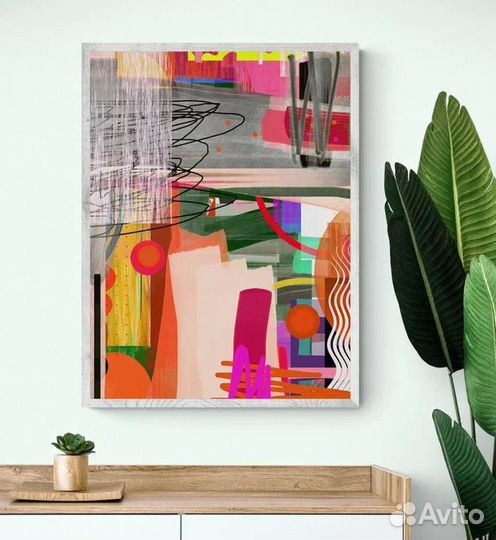 Картина маслом абстракция для интерьера