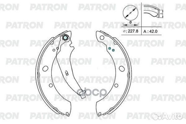 Колодки тормозные барабанные PSP015 patron