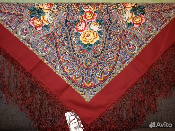 Павловопосадский платок шаль Осенние колокола