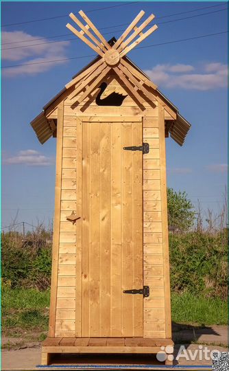 Уличный туалет деревянный SKU001