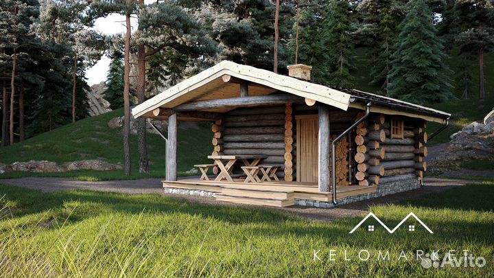 Сруб Бани из Кедра 5,7х6,4