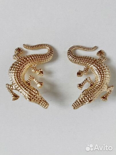 Серьги Крокодил