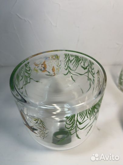 Набор доя виски Охота, Bohemia, винтаж 1970-80 г