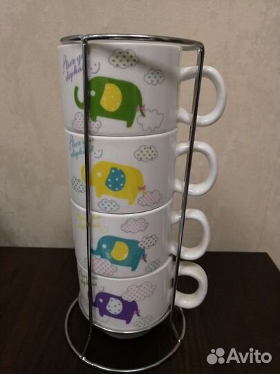 Детские кружки в подставке