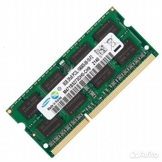 Оперативная память для ноутбука SO-dimm DDR3L, 8 Г