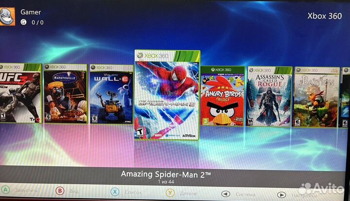 Xbox 360 slim + 147 игр