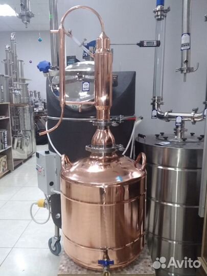 Колонный самогонный аппарат Медный 30л кламп 4