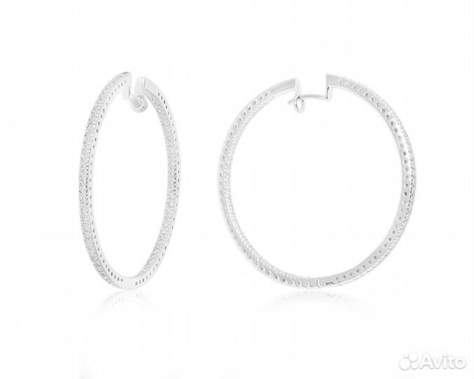 Золотые серьги с бриллиантами 1.58ct Gianni Lazzar