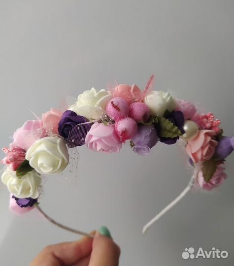 Ободки из цветов фоамиран
