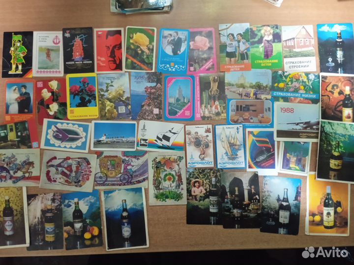 Календарики СССР. Открытки 50-60 г. Переводные