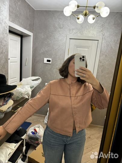 Пиджак zara розовый