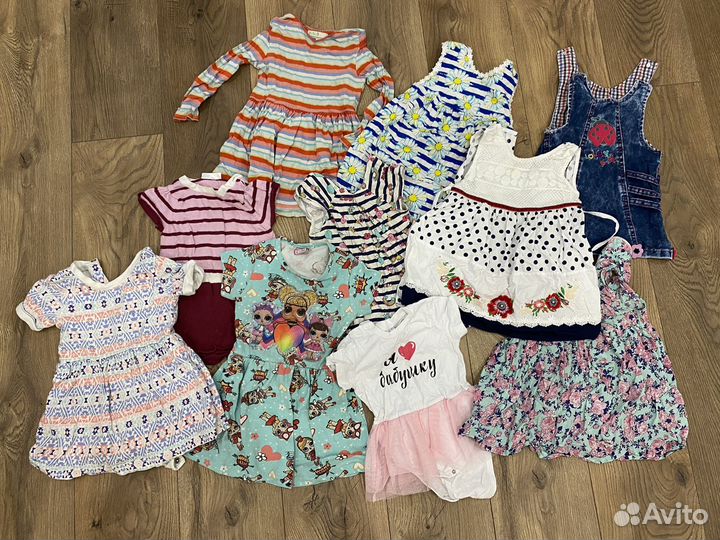 Пакет вещей на девочку 80-86, на 1-2 года
