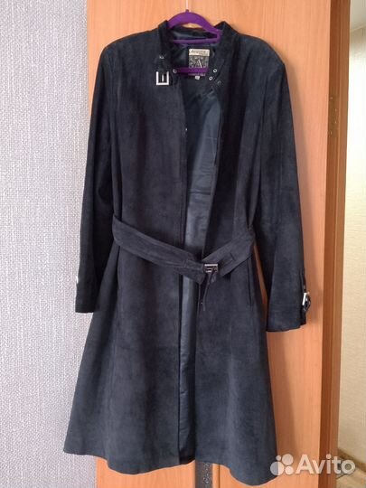 Замшевое пальто