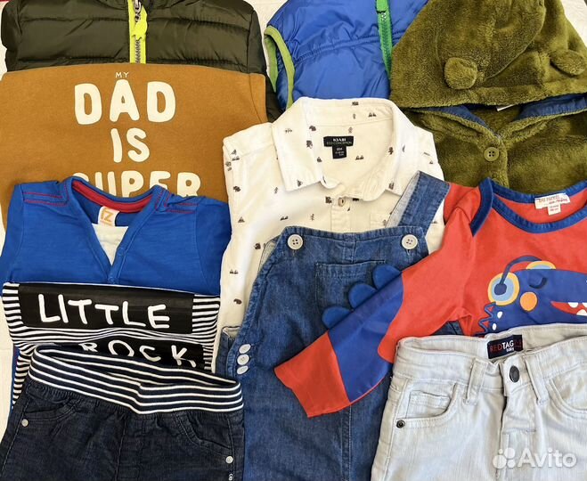 Пакет фирменных вещей на мальчика 74-80 см
