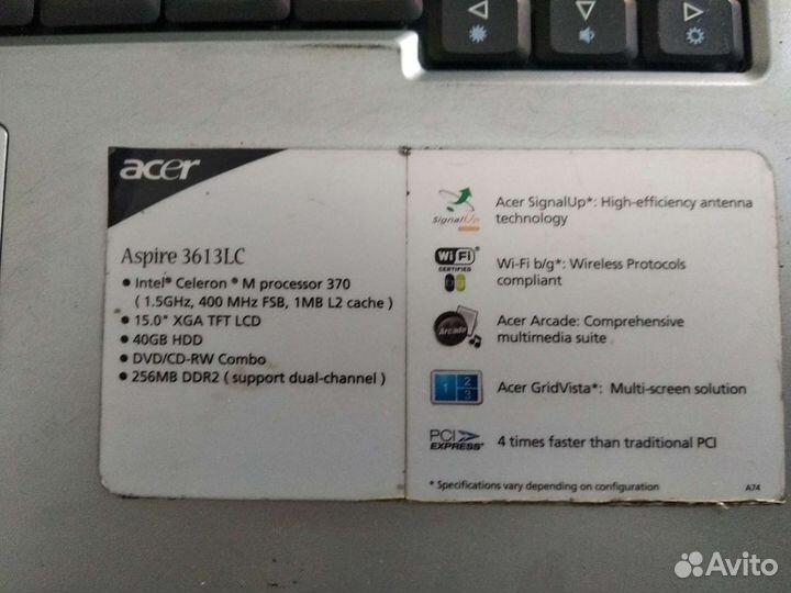 Ноутбук acer