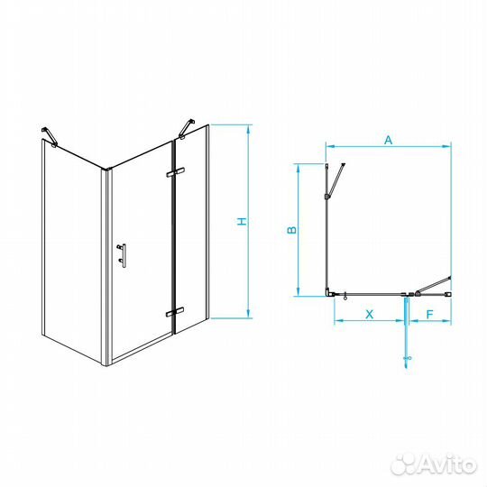 Душ. уголок RGW 120x80 Черный Пассаж 410877128-08