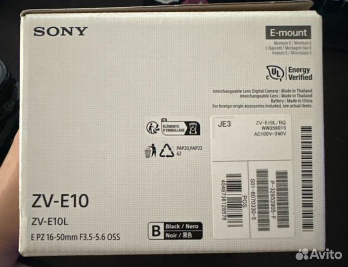 Камера Sony ZV-E10L KIT 16-55 (куплена в Японии)