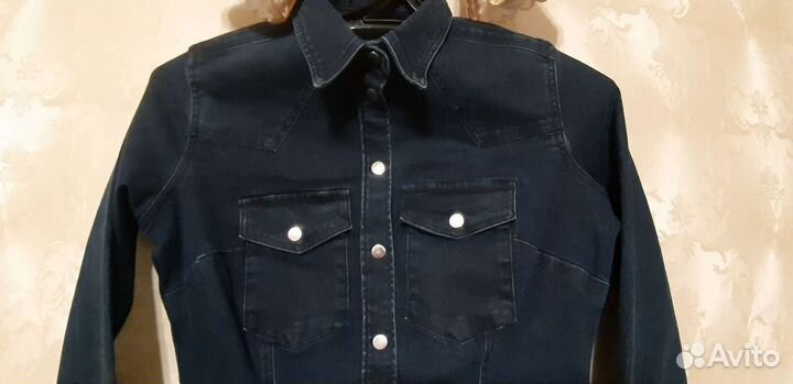 Джинсовое платье стрейч