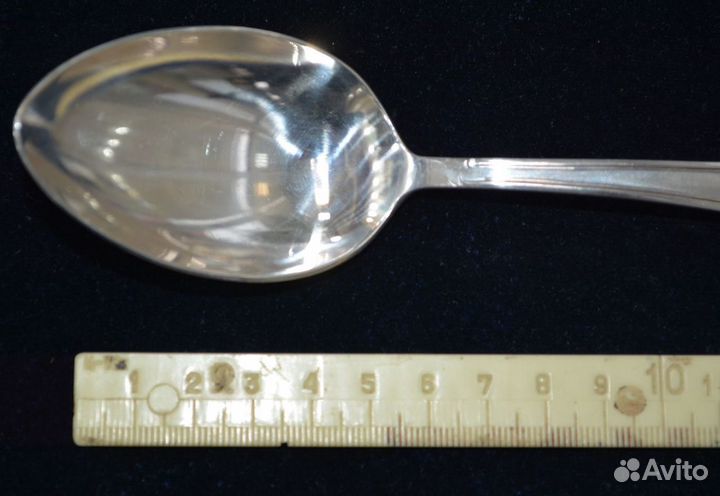 Столовая серебряная ложка. 875 пр. звезда вес 64.9