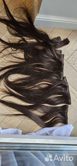 Волосы натуральные на заколках