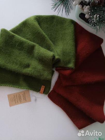 Шапка и шарф женская вязаная