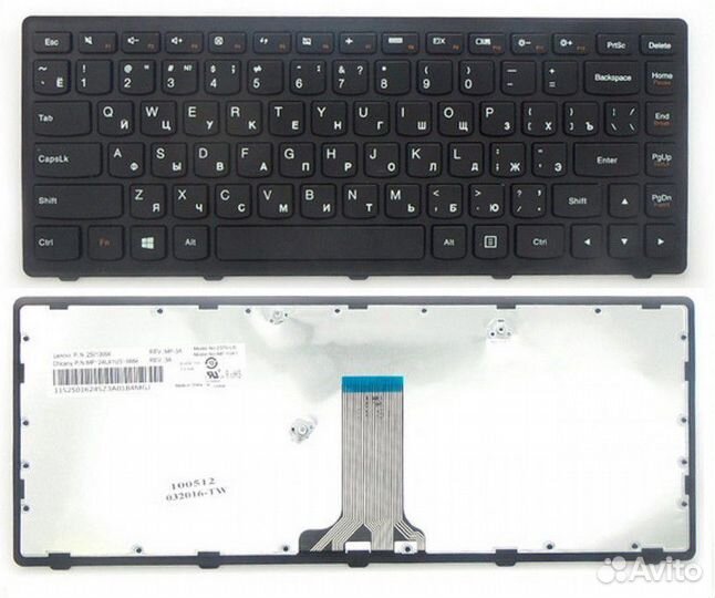 Клавиатура Lenovo G400 G400S G405S S410P черная