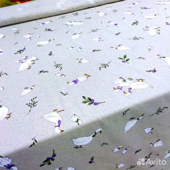 Ткань лён жаккард для скатертей, штор, салфеток