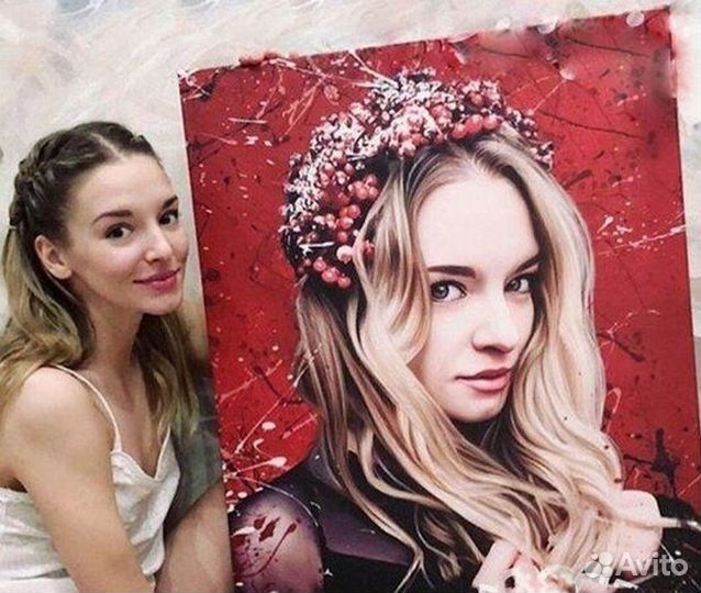 Портрет на холсте по фото в Кондопоге