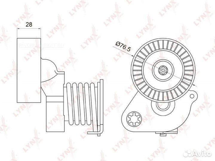 Lynxauto PT-3019 Натяжитель ремня навесного оборуд
