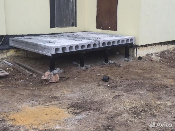 Винтовой фундамент под террасу