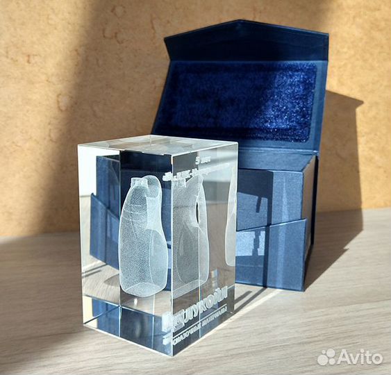 Лукойл сувенир, 3D-гравировка в стекле