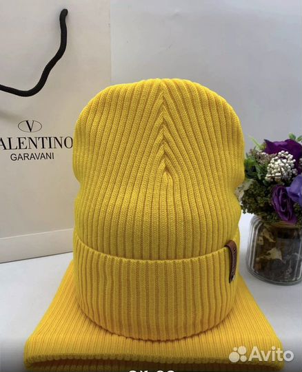 Комплект шапка и снуд женский