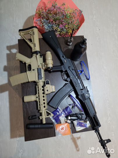 Орбибольные автоматы Ак-74М и M4A1