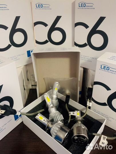 Лампы Led в авто новые С6 H1 H3 HB3 H4 HB4 H7 H11
