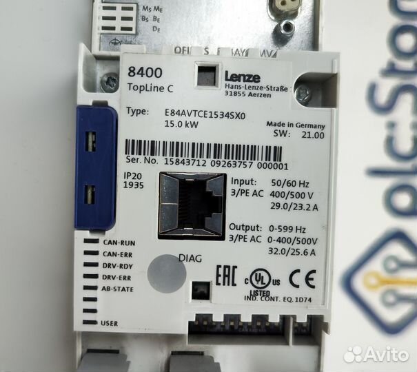 Lenze 8400 TopLine E84avtce1534SX0