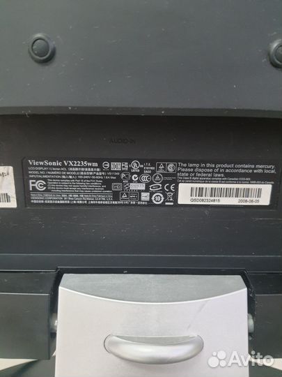 Монитор viewsonic vx2235wm