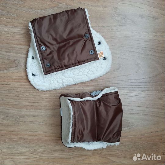 Муфта варежки на коляску натур овчина