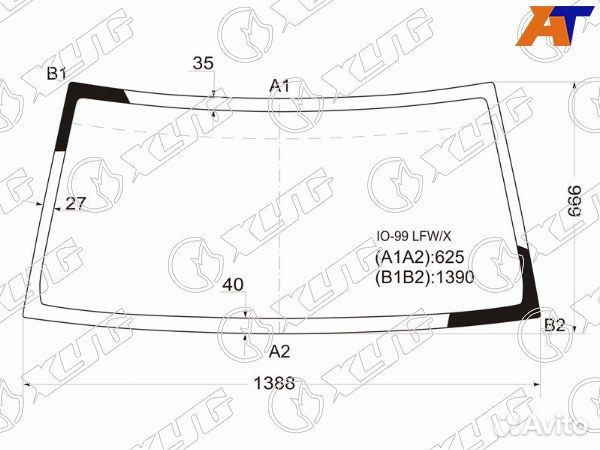 Стекло лобовое mitsubishi pajero IO