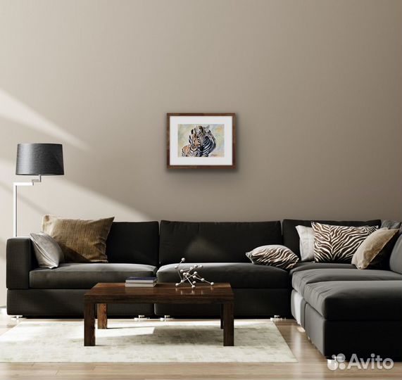 Картина Акварель Мама Дети Животные котенок