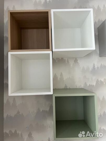 Подвесные полки IKEA в форме куба