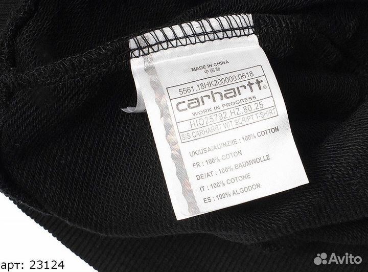 Худи Carhartt WIP 2 white brnd black Чёрный