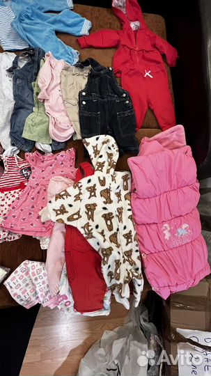 Большой пакет вещей одежды 62,68,74,80