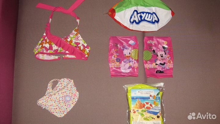 Надувной жилет, нарукавники, мяч для плавания