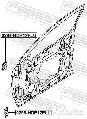 0299-HDP12FLL петля передней левой двери нижняя