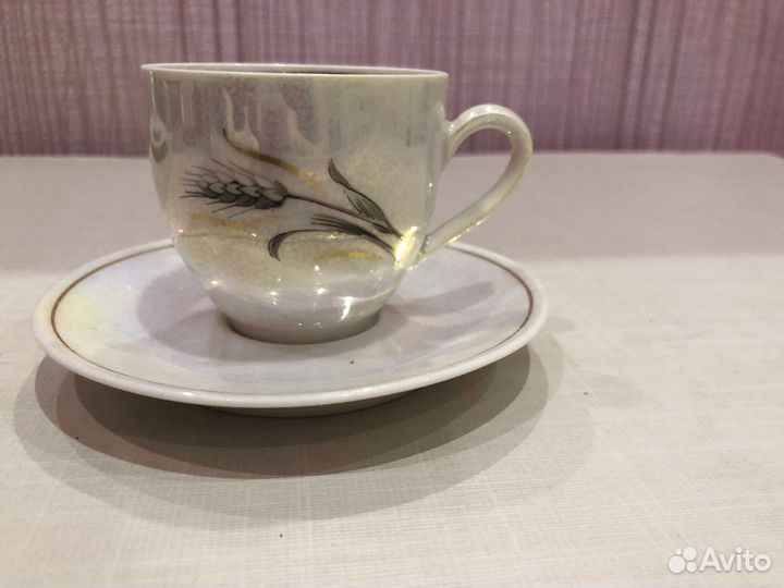 Чашка с блюдцем кофейная гдр