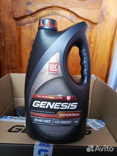 Моторное масло Lukoil Genesis Armortech 5W-40, 4 л